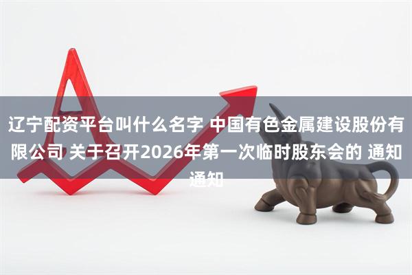 辽宁配资平台叫什么名字 中国有色金属建设股份有限公司 关于召开2026年第一次临时股东会的 通知