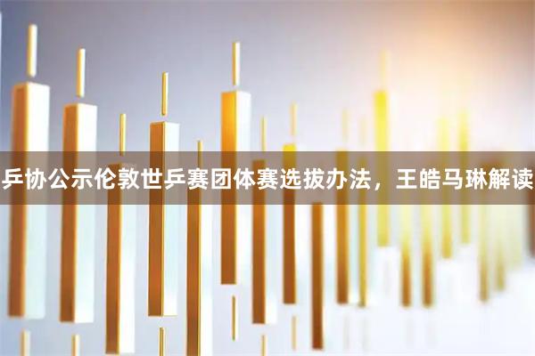 乒协公示伦敦世乒赛团体赛选拔办法，王皓马琳解读